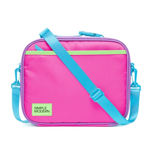 Simple Modern Hadley Lunch Box with Shoulder Strap | Kids & Adults | Insulated Bag with Pockets for Women, Men, Girls, Boys - color: Multi-color: 80s Mix