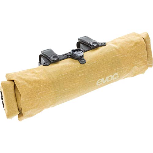 EVOC HANDLEBAR PACK BOA Handlebar Bag Bicycle Bag for Additional Storage Space (Size: L, 5L Storage Space, BOA Fit System, Quick Access on Both Sides, Waterproof and Dirt-Repellent), Clay Yellow | bike-handlebar-bags - color: Clay yellow., size: L
