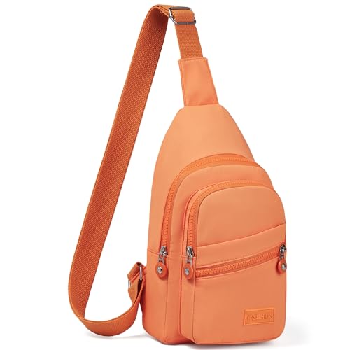 Banelu Small Sling Backpack Crossbody Bags for Women Men, Small Sling Bag Cross Body Bag Fanny Packs Crossbody Purses - Orange - color: F Orange