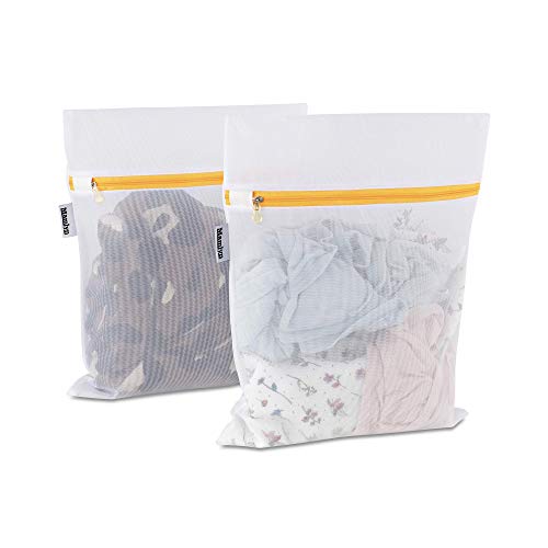 Mamlyn Mesh Laundry Bag for Delicates, Wash Bag for Underwear and Lingerie, Makeup Organizer Bag (2 Small) - size: 2 Small