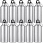 CHENGU Aluminum Water Bottle 20 oz Reusable Bottles Lightweight Leak Proof Aluminum Sports Travel Bottles with Twist Cap Buckle for Gym, Hiking, Cycling, Camping, Fishing - color: Silver