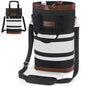 BLUBYEES 2-Bottle Insulated Wine Carrier Tote - Leakproof Padded 900D Oxford Cooler Bag for Travel, Picnics, Beach & Parties - color: Modern Black & White