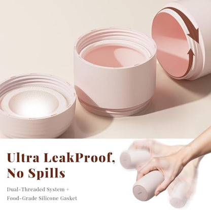 New Travel Toiletry Containers [Ultra Leakproof] TSA-Approved, PLA Hard Shell Jars with 5 Magnetic Labels, Wide Mouth Bottles for Lotion, Cleanser, Shampoo, Conditioner, Pink, 3 Pack, 2OZ - color: Pink, size: 2 oz / 60 ml
