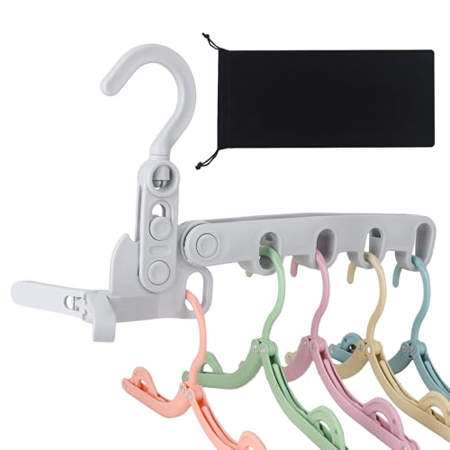 1Pcs Clothes Drying Rack Foldable and 5 Pcs Travel Hangers and 1pcs Organizer Bag,Foldable Design Doesn't take up Much Space, Great Combo for Travel/Hotel/Cruise. - style: 1+5 Pcs
