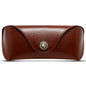 SUNGAIT Vegan Leather Glasses Case Portable Sunglasses Holder Hard Shell Slim Design Travel-Ready - color: Brown