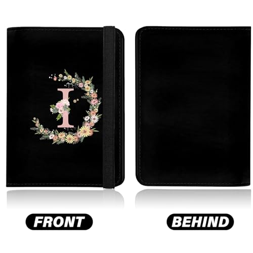 Cute Passport Holder and Holder Combo Passport Cover with RFID Blocking Women Men Compatible Wallet Credit Card Protector (Black-I) - color: Black-I