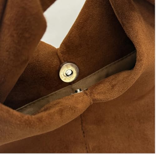 Slouchy Suede Crescent Crossbody Purses Women Cute Hobo Bags Trendy Satchels Underarm Shoulder Bag Travel Tote Handbag 2026 - color: A Suede Khaki-no Strap