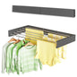 Vikaqi Wall Mounted Clothes Drying Rack 40", Foldable Wall Mount Laundry Rack Folding Indoor, Drying Rack Clothing Collapsible, Hidden Space Saver with Wall Template, 6 Rods, Black - color: Black, size: 40" Wide