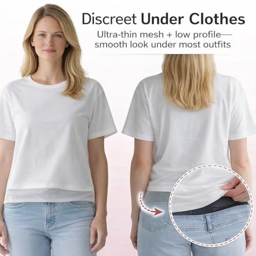 Ultra Breathable & Thin Back Brace for Lower Back Pain – Lightweight, Adjustable Back Brace Belt for Women and Men | Comfortable Lumbar Compression Brace for Sciatica, Scoliosis, Wear Under Clothing - size: XS(Waist: 26"-33")
