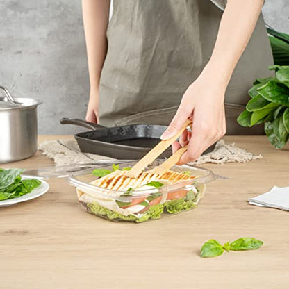 Restaurantware Thermo Tek 24 Ounce Deli Food Containers 100 Anti-Fog Hinged Lid Containers - Freezable Rectangle Clear Plastic To Go Food Containers Disposable - size: 24 oz