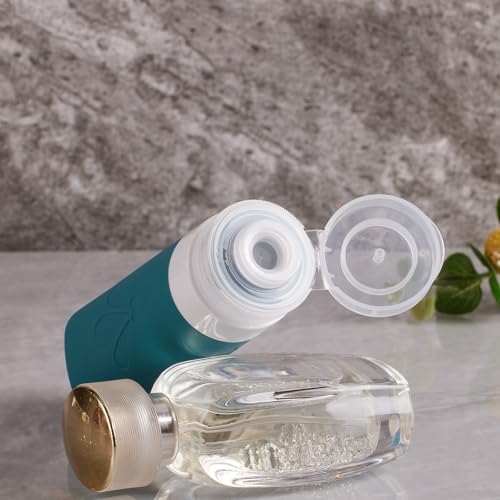 INSFIT 17 Pack Travel Bottles for Toiletries, TSA Approved 3oz 2oz Travel Size Toiletries, BPA Free Leak Proof Squeezable Silicone Tubes Travel Essentials for Shampoo Conditioner Lotion Soap - color: Green