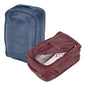 Foldable Travel Shoe Bag, Waterproof Shoe Pouches Organizer with Handle Travel Packing Cubes -Fitting for Storing (Sneakers/Sandals/Fitness Shoes) 2 Pcs & Dark Red/Navy Blue - color: Dark Red/Navy Blue