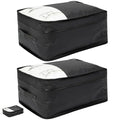 ONTYZZ Vacuum Compression Bag 20 inch Space Saver Bags Travel Case with IP67 Waterproof Zipper for Business Trip, Two Bag Black - color: 20'' Two Pack