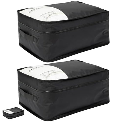 ONTYZZ Vacuum Compression Bag 20 inch Space Saver Bags Travel Case with IP67 Waterproof Zipper for Business Trip, Two Bag Black - color: 20'' Two Pack