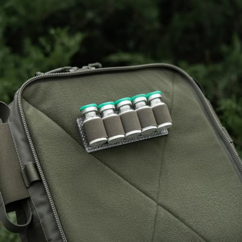 M-Tac Modular Ampoule Organizer Insert | Tactical Insert with Elastic Loops & Loop Velcro Backing | Fits Medical Kits & Backpacks, 5 Slot - color: Ranger Green, size: 10 ml