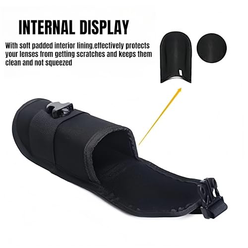 ACEXIER MOLLE Glasses Pouch Outdoor Durable Tactical Pouch Sunglasses Case Army Style Flashlight Pouch with Buckle - color: Black