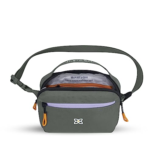 Sherpani Hyk, Small Sling Bag, 1L Belt Bag, Lightweight Travel Fanny Pack, Sling Crossbody Purse with RFID Blocking - color: Juniper