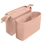Felt Tote Bag organizer with Zipper Small Purse Organizer Insert With 2 Packs fits NeoNoe Series,Pink - color: Pink