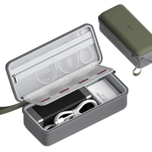 Hagibis Electronics Organizer Travel Case Cable Organizer Bag Pouch Portable Waterproof Carry Case for Cable, Charger,Power Bank, SD Card, Mouse, USB Flash Disk (DPB03 Green)