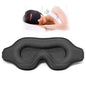 Sleep Eye Mask for Men Women, Sleeping Mask for Side Sleeper, Travel Blackout Night Blindfold Eye Shade Cover with Adjustable Strap (Black) - color: Black