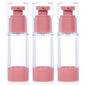 1oz 30ml Airless Pump Bottles, Refillable Leak Proof Travel Pump Bottle Toiletry Cosmetic Skincare Containers for Lotion Toner Gel Foundation (3 Pieces) - color: Pink