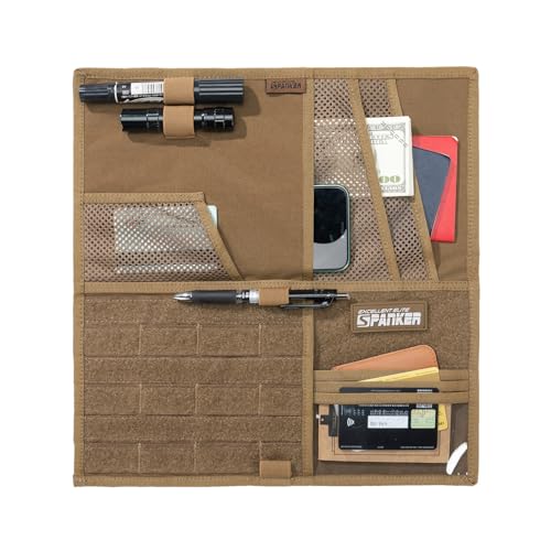 EXCELLENT ELITE SPANKER Tactical Visor Panel Organizer for Pickup F150 Large Molle Vehicle Sun Visor Holder Car Sunshade Storage Pouch - color: Coyote Brown