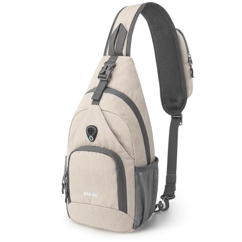 G4Free RFID Sling Bag Crossbody Backpack Small Chest Shoulder Bag Hiking Outdoor - color: Ivovy