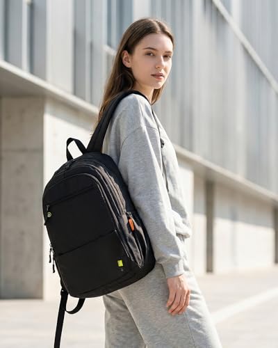 Personal Item Bag 17x10x9 Travel Backpack Carry On Flight Approved Ryanair 40x20x25cm Lightweight Waterproof Causal Bookbag for College, Travel (Orange) - color: Orange