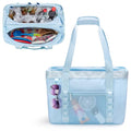 Yarwo Beach Bag for Women, Sandproof Swim Tote Bag with Cooler Compartment and Wet & Dry Pockets for Pool Cruise Vacation - color: Blue