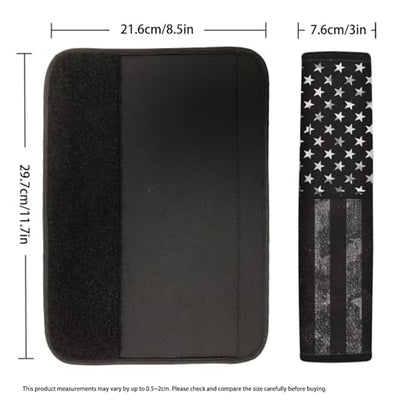 Black US Flag Automotive Seat Belt Cover 2-Pack Soft Car Safety Seat Belt Strap Shoulder Pad Easy to Install Universal Size Fit for Most Cars SUVs Trucks Vans - color: Black US Flag
