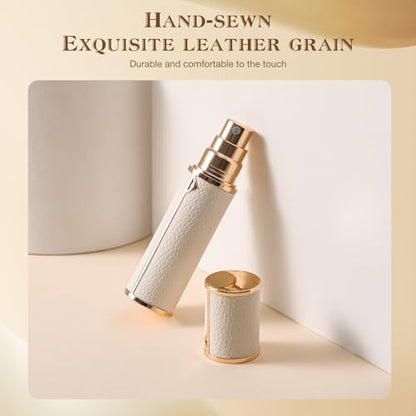kuangre 10ml Atomizer Perfume Spray Bottle, Empty Cologne Dispenser, Portable Sprayer Travel Essentials for Many Scenes Gifts. - color: White-10ml