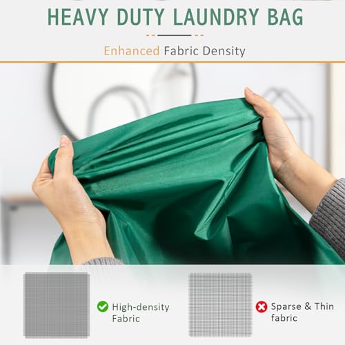Isink Extra Large Laundry Bag With Handles, Heavy Duty, Travel Laundry Bag for Dirty Clothes, 28" x 40" (Green) - color: Extra Large Laundry Bag With Handles (Green)