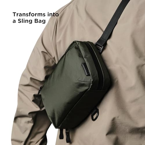 ALPAKA Elements Tech Case - Travel Organizer Pouch for Electronics, Cables, EDC with Weatherproof Fabrics, YKK Zippers (Dark Green VX21) - color: Dark Green
