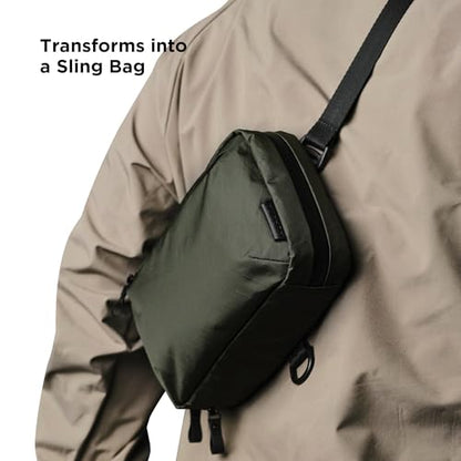 ALPAKA Elements Tech Case - Travel Organizer Pouch for Electronics, Cables, EDC with Weatherproof Fabrics, YKK Zippers (Dark Green VX21) - color: Dark Green