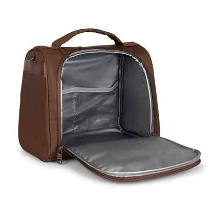JuJuBe Insulated Bottle Bag, Breastmilk Cooler Fits 3 Baby Bottles, Storage Tote for Nursing Mom, Daycare & Travel, Lunch Bag w/Handle & Shoulder Strap (Espresso) - color: Espresso