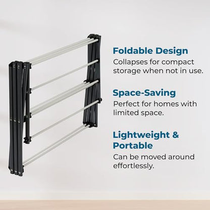 Honey-Can-Do Collapsible Clothes Drying Rack – Durable, Space-Saving Laundry & Towel Rack, Sturdy Clothing Rack for Hanging Clothes Indoors & Outdoors, Steel