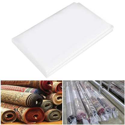 Rug Storage Bag, Fit for Rolled Rug up to 6'x 9', Large Plastic Rug Bag Clear Carpet Runner Bag Perfect for Rug Storage/Moving/Packing/Shipping and Other Foldable Large Objects - size: 6' x 9' - 1 Pack