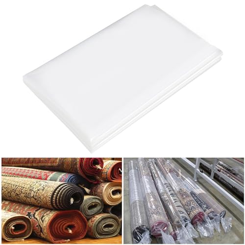 Rug Storage Bag, Fit for Rolled Rug up to 6'x 9', Large Plastic Rug Bag Clear Carpet Runner Bag Perfect for Rug Storage/Moving/Packing/Shipping and Other Foldable Large Objects - size: 6' x 9' - 1 Pack