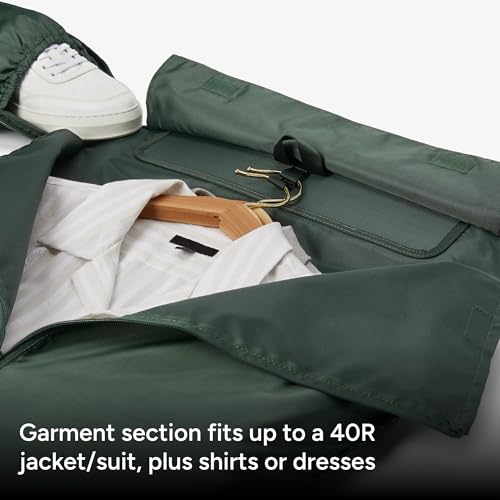 Halfday Convertible 2-in-1 Garment Duffel Weekender Bag 40L: Wrinkle-Free Travel (Hanging Suit Compartment, Shoe Pockets, Trolley Sleeve), Durable & Water-Resistant Carry-on, Cactus - color: Cactus, style: Original, 40l