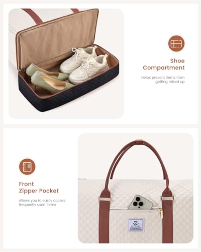 LOVEVOOK 2 in 1 Garment Bag for Women with Shoe Pouch, Convertible Hanging Suit Bag Suitcase, Carry On Travel Duffel Bag with Toiletry Bag, Waterproof Weekender Bag for Business, Trip, Wedding
