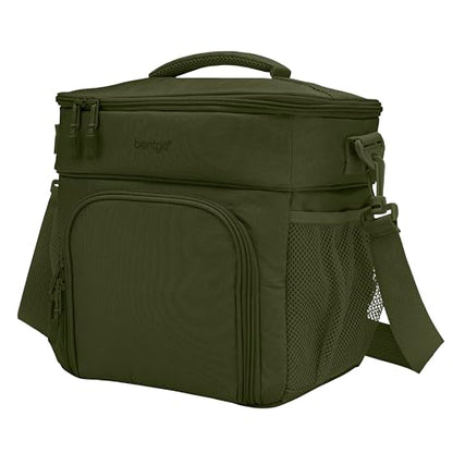 Bentgo Prep Deluxe Insulated Multimeal Bag - Lunch Box Bag, Holds 5 Meals, Premium Insulation up to 8 Hrs, Durable, Water-Resistant - Large Capacity For Adult Meal Prep (Olive Green) - color: Dark Green