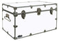 C&N Footlockers - XL Graduate Storage Trunk - Made in the USA - STEEL Footlocker for College Dorm Room & Summer Camp - 32 x 18 x 18.5 Inches (White) - color: White