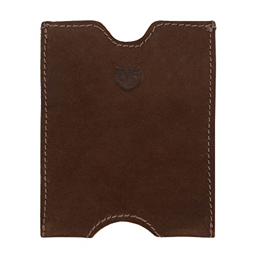 Hide & Drink, Travel Passport Pocket Sleeve Handmade from Full Grain Leather - Swayze Suede - color: Swayze Suede