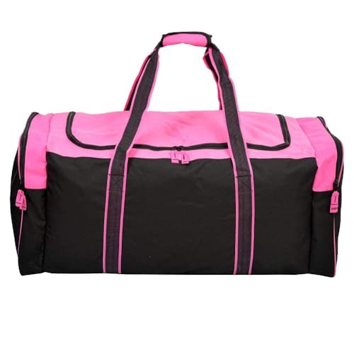 Jetstream Heavy Duty Multi Pocket Durable Sports Gym Equipment Travel Duffel Bag - color: XL 36" Pink, size: 36IN