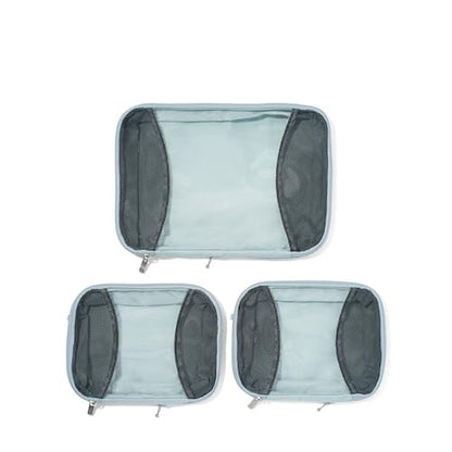 Baggallini Compression Cube 3-piece set - Lightweight Compression Packing Cubes for Travel - color: Pool
