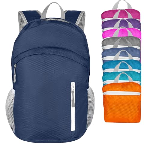 Waterproof Foldable Backpack Dry Storage Lightweight Daypack 35L Outdoor Backpack for Beach Men Women Dark Blue - color: Blue