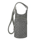 Travelon Anti-Theft Boho Insulated Water Bottle Tote - color: Gray Heather Solid
