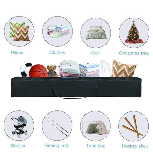 Oversized Hammock Storage Bag Heavy Duty Hammock Cover - 62''L x 10''W - Portable Steel Hammock Stand Carrying Bag with Strap Carry Holder - Durable and Waterproof, Black
