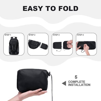 MIYCOO Backpack - Ultra Lightweight Packable Backpack for Travel Camping, Hiking Back Pack Waterproof Foldable Daypack for Men Women Black - color: Black