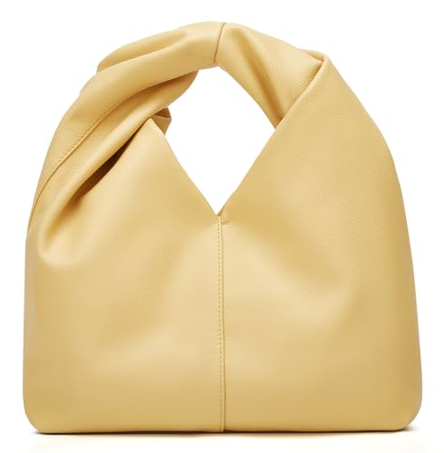 Slouchy Suede Crescent Crossbody Purses Women Cute Hobo Bags Trendy Satchels Underarm Shoulder Bag Travel Tote Handbag 2026 - color: D Pu Yellow-have Strap
